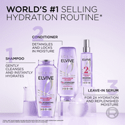 LOreal Paris Elvive Hyaluron Plump Hydrating Shampoo, Conditioner, and Serum Set with Hyaluronic Acid, 26.5 fl oz