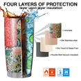 thumbnail image 7 of 20 Oz Pioneer Flower Coffee Tumbler Double Wall Insulated Stainless Steel Water Bottle | Metal Reusable Thermoses Flask with Cup Cap | Leak & Sweat Proof with Anti-Dust Lid, 7 of 7