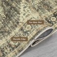 thumbnail image 4 of 8x10 Washable Area Rug, Brown Vintage Large, Traditional Floor Cover, Thin, Retro, Indoor, Distressed, Non-Slip Carpet, Floral Print Mat, Dining Room, 4 of 7