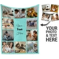 thumbnail image 4 of Customized Photo Collage Blanket-Wedding Blanket. Soft Fleece Throw Blanket, Personalized Picture Blanket. Gift for Wedding, Christmas, Birthday & Anniversary.(Photo Blanket- 07, 50" X 60") Blankets, 4 of 5