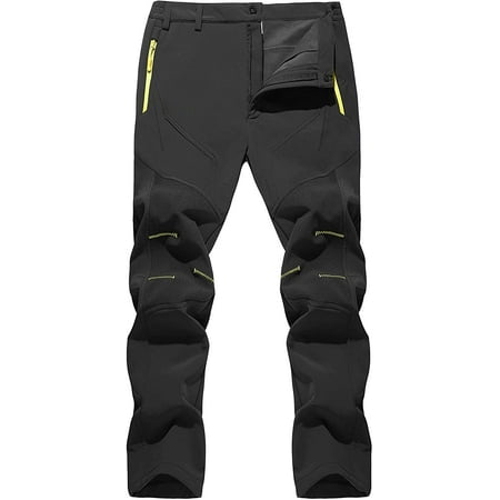 FanShowMen's Ski Snow Pants Fleece Lined Hiking Pants Water Resistant ...