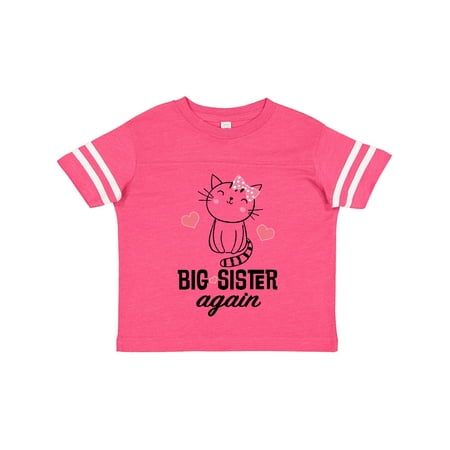 

Inktastic Big Sister Again Announcement Gift Toddler Toddler Girl T-Shirt