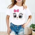 thumbnail image 2 of Curuila Kid Girls Tops Cartoon Print Crew Neck Short Sleeve Tee Summer Casual Loose T Shirt White Size 10-12 Years, 2 of 4