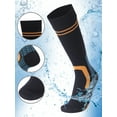thumbnail image 3 of RANDY SUN Waterproof Men Socks,Knee High Warm Lightweight Breathable Socks Cushioned Quarter Hiking Trekking Socks 1 Pair X-Small Black, 3 of 6