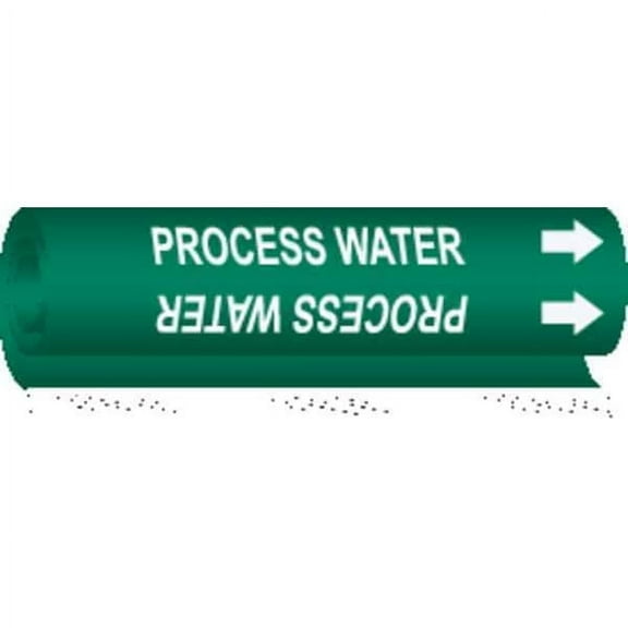 Brady Pipe Marker,Process Water,5 in H,8 in W 5747-O