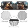 thumbnail image 6 of XYZCANDO Cute Caybara Windshield Sun Shade Sun Visor Windshield Shade Blocks UV Rays for Jeep Wrangler TJ JK JKU Sport Sahara Rubicon 2 Door & 4 Door Keep Your Vehicle Cool, 6 of 7