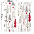 thumbnail image 3 of Oliegs Couverture Rideaux Imprimés des Fêtes 2 Rideaux Plats 2D Imprimés Rouges de Noël avec Flocons de Neige et Branches pour Chambre Salon Fête des Fêtes, 3 of 4