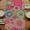thumbnail image 5 of Table Runners 90 Inches Long Dress Scarves, Colorful Ethnic Farmhouse Coffee/Dining/Kitchen Table Runner for Living Room, Modern Abstract National Geometric Red 13x90 Inch, 5 of 9