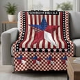 thumbnail image 2 of Independence Day Blanket Soft Cozy Warm Twin Blanket for Bed, Plush Fuzzy Flannel Fleece Blankets for Sofa, U.S Flag Stars Red White Striped Throw Blankets for Couch, Gifts for Men, 60"x80", 2 of 9