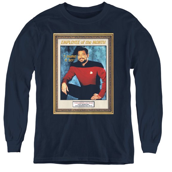 Star Trek - Employee Of Month - Youth Long Sleeve Shirt - Medium