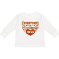 thumbnail image 3 of Inktastic Everyone is Thankful for Me with Heart and Leaves Boys or Girls Long Sleeve Toddler T-Shirt, 3 of 5
