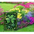 thumbnail image 2 of Stained Glass Welcome St Patricks Day Shamrock Garden Flag 12x18 Inch Double Sided Small Yard Outdoor Flag for Holiday Outdoor Decoration, 2 of 6
