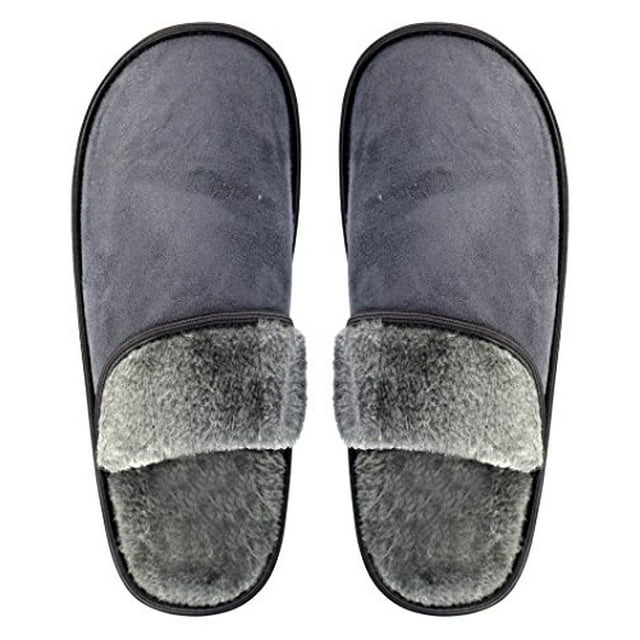 Peach Couture Mens Fleece Lined Relaxing Nordic Style House Slippers
