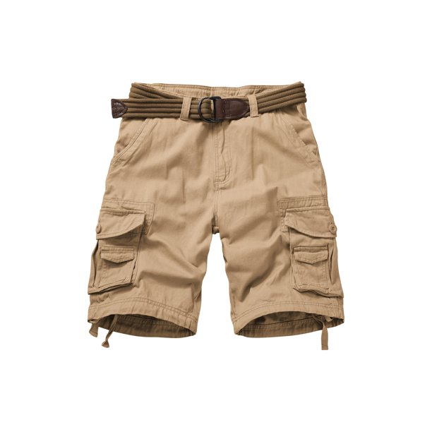 TRGPSG Cargo Shorts for Men Cotton Work Casual Shorts with 6 Pockets(No