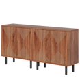 thumbnail image 4 of Kepooman Sideboard Buffet, Kitchen Storage Cabinet,Modern Sideboard Buffet, 59" Wood Storage Cabinet with Doors,Walnut, 4 of 5