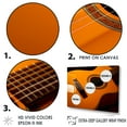 thumbnail image 3 of Designart "Beautiful Orange Guitar Captured" Music Canvas Wall Art, 3 of 7