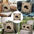 thumbnail image 6 of Retro Southwest Bear Throw Pillow Cover Classic Brown Retro Art Cotton Linen Cushion Cover Throw Pillow Case with Invisible Zipper for Couch Sofa Bed Chair Car 16x16 Inch, 6 of 9