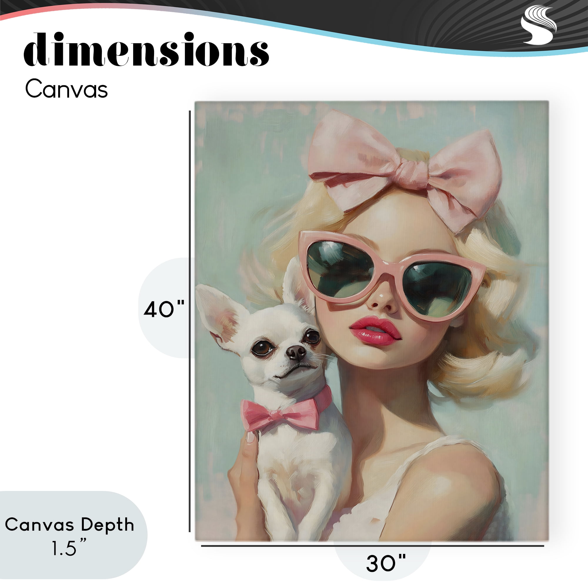 Stupell Industries Girl with Chihuahua Canvas Wall Art, design by The Prints Vibe