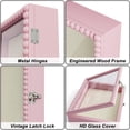 thumbnail image 5 of Shadow Box Frame 8x10 Wood Deep Display Case With Beads Door And Glass Window  Memory Gift For Pictures Medals Memorabilia Collections Pink, 5 of 9