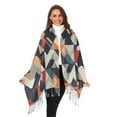 thumbnail image 3 of FORMRS Womens Scarf Winter Soft Long Big Warm Shawls Wrap Tassel Scarves, Geometric Pattern, 3 of 9
