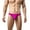 Hot Pink, variant on Breathable Thong Men Soft Low Rise Men's Underwear Loose Solid Home Brief