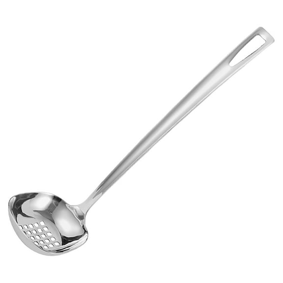Masteelf Stainless Steel Skimmer Slotted Spoon Strainer Ladle with Hanging Hole for Kitchen Restaurant