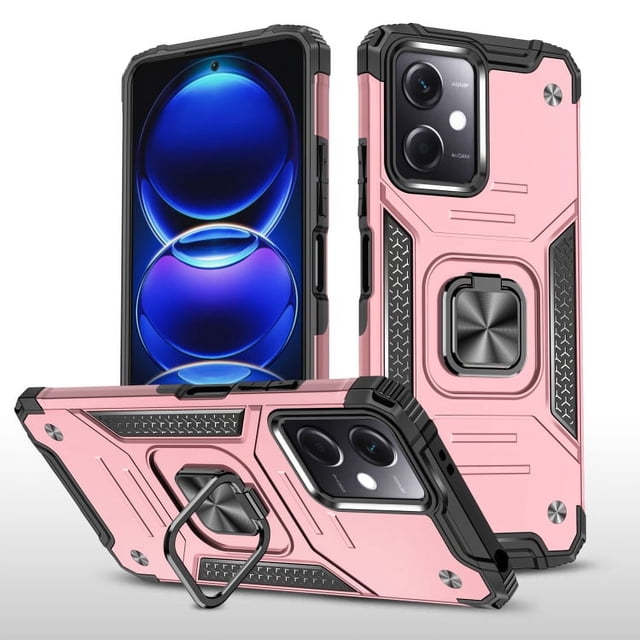 Funda de teléfono para Redmi Note 12 4G (Global) de Uso Rudo Shock color + Mica de Cristal