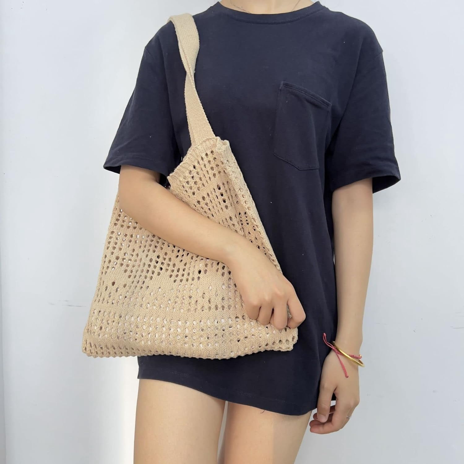 Kukuzhu Fairy Tote Bag Aesthetic Tote Bag Y2k Bag Tote Bag Aesthetic Y2k Crochet Tote Bag Aesthetic