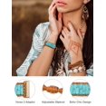 thumbnail image 4 of Wearlizer Boho Stone Bracelet Compatible with Versa 4 Band/Versa 3/Sense 2/Sense Band for Women, Stylish Adjustable Handmade Solo Loop Chakra Energy Colorful Natural Stone Rope Braided Watch Strap, 4 of 6