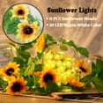 thumbnail image 3 of 1 Pack 6.6 Ft Artificial Sunflower Garland with Lights Battery Powered 20 LED Fake Sunflower Vines Flowers Fairy Lights for Indoor Outdoor Bedroom Wedding Garden Party Home Hanging Decorations, 3 of 7