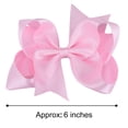 thumbnail image 2 of Southwit 2 PCS 6" Big Hand-made Satin Ribbon Solid Color Hair Bows Alligator Clips Hair Accessories for Little Teen Toddler Girls Kids Set of 2 -Light Pink, 2 of 5