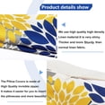 thumbnail image 5 of Decorative Throw Pillow Covers Set of 2 Blue Yellow pillow covers 18x18 Inch Couch Pillow Covers for Sofa Living Room Outdoor throw pillow cover Linen Floral Flower Farmhouse Pillowcase, 5 of 6