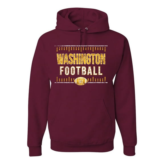 Washington WAS Hometown City Football Fan Pride Sports Unisex Graphic Hoodie Sweatshirt, Maroon, 2XL