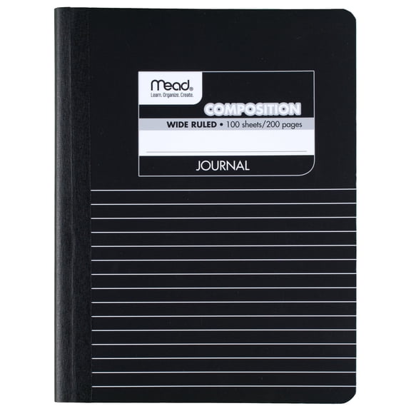 Mead Square Deal Journal Composition Book, Wide Ruled, 9.75" x 7.5", 100 Sheets