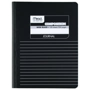 Mead Square Deal Journal Composition Book, Wide Ruled, 100 Sheets, 9 3/4" x 7 1/2", Black
