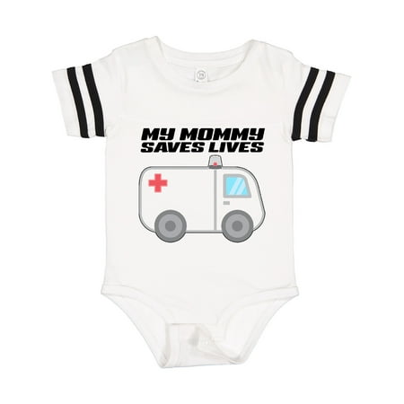 

Inktastic My Mommy Saves Lives- Ambulance Gift Baby Boy or Baby Girl Bodysuit