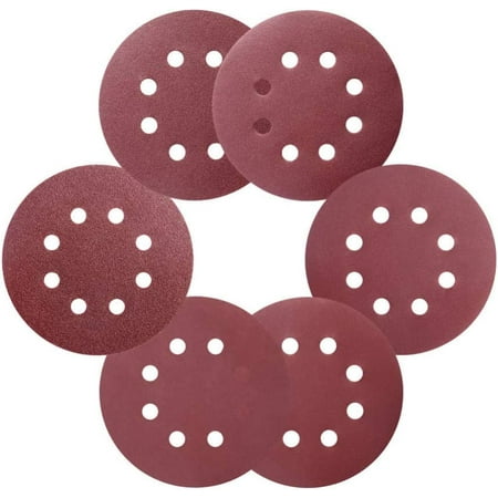 

10pcs 5 Inch 125mm 8 Hole Round Sandpaper Sheet Eight Hole Disk Sand Sheets Grit 60-2000 Hook and Loop Sanding Disc Pads Polish Grits 60