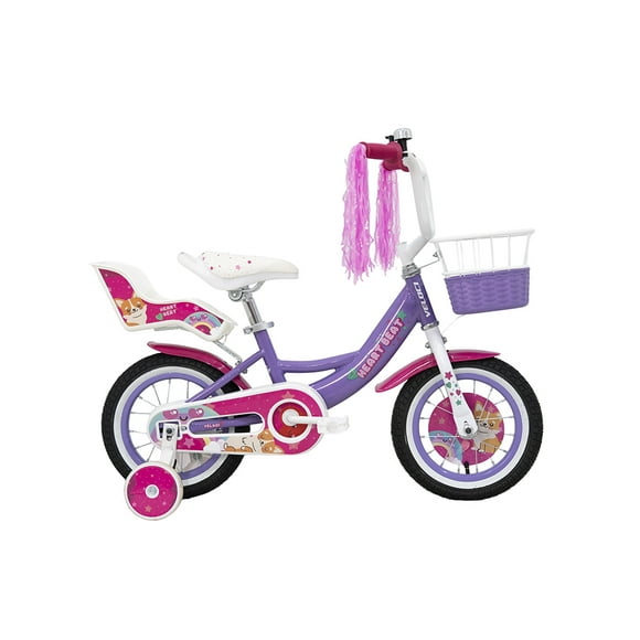 Bicicleta Veloci Heart Beat Rodada 12 Lila Infantil
