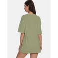 thumbnail image 2 of Women's Short Sleeve Crew Neck T-Shirt - Relaxed Fit, Soft Casual Tee, 2 of 6
