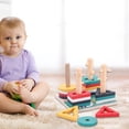 thumbnail image 1 of Juguetes de Apilamiento para Bebés Apilador Geométrico Construcción de Juguetes de Aprendizaje para Niños para Niños B Salvador clasificador de formas para niños pequeños, 1 of 9