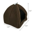 thumbnail image 6 of SUSSEXHOME Pets 13.8 x 13.8 x 13.8 Inches Washable Pet Tent Bed - Cozy Covered Small Cat Bed and Dog Igloo Bed - Dog Cave Bed and Cat House for Indoor Cats - BROWN, 6 of 8