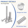 thumbnail image 4 of Uxcell 10Pack M6 x 12mm Hex Serrated Flange Bolts Screws 304 Stainless Steel, 4 of 5