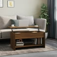 thumbnail image 1 of vidaXL Coffee Table Brown Oak 102x50x52.5 cm Engineered Wood, 1 of 5