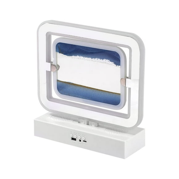 EGNMCR Décoratives Lumières Sable en Mouvement Art Lampe RVB Lampe de Sable, Lampe de Bureau Intelligente à 7 Couleurs avec Lumières Musicales, Lampe Déco Sable Mouvant 3D, Décoration Sablier Rotatif à 360° (5 ml) Lumières Décoratives