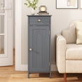thumbnail image 5 of Costway Bathroom Storage Floor Cabinet Organizer Free-Standing w/ Drawer Grey, 5 of 11