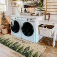 thumbnail image 6 of Sm:)e Trees Merry Christmas Floor Doormat 17x47 Inch Winter Decorative Rug Non-Slip Washable, 6 of 6