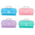 thumbnail image 2 of Coofit Art Toolbox Creative Fashion 3-layer Plastic Art Supply Box Painting Case, 2 of 4