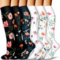 thumbnail image 1 of LOVEVER 6 Paires Bas de Compression pour Femmes et Hommes - Idéal pour la Circulation Course Athlétique Récupération Infirmière Voyage, 1 of 7