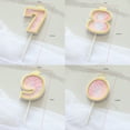 thumbnail image 6 of Biplut 0-9 Number Cake Topper Glittery Adorable Sequins Digital Birthday Cake Insert Cards Party Supplies (no.7,Pink), 6 of 13