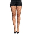thumbnail image 2 of Black High Waist Tights Large Fishnet Stockings Pantyhose for Women, 2 of 4